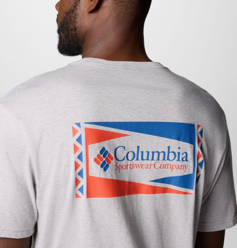 Men's North Cascades T-Shirt, Color: Columbia Grey Hthr, Hex Flag, image 6
