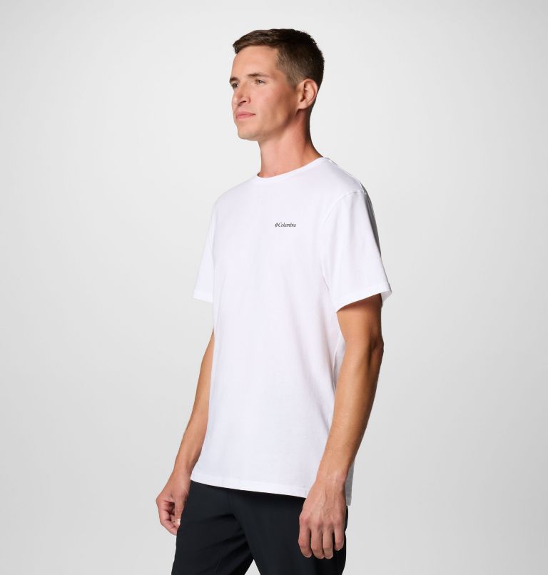 Camiseta de manga corta North Cascades para hombre, Color: White, Hex Flag, image 4