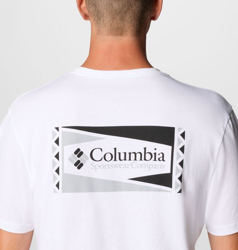 Camiseta de manga corta North Cascades para hombre, Color: White, Hex Flag, image 6