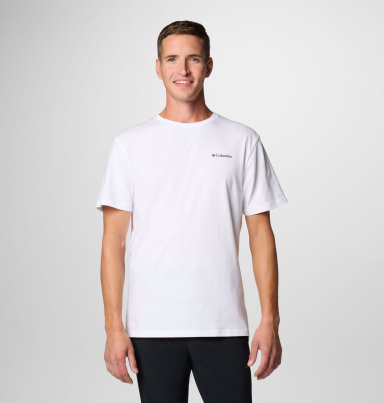 Camiseta de manga corta North Cascades para hombre, Color: White, Hex Flag, image 2