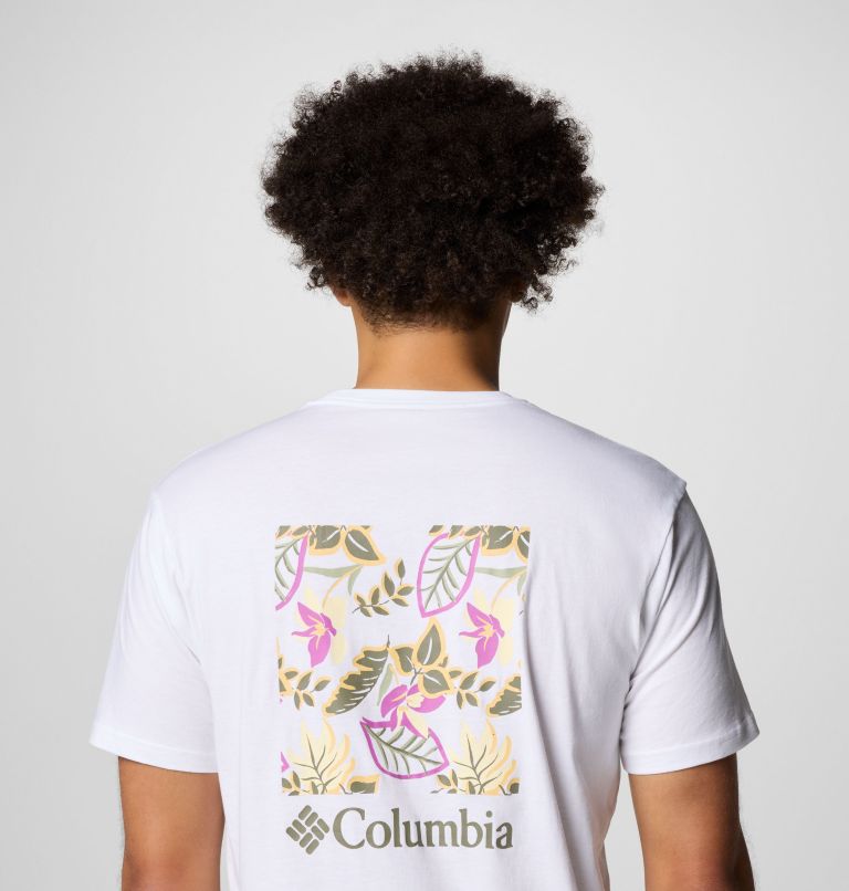 North Cascades Short Sleeve Tee, Color: White, Pasteled Framed, image 6