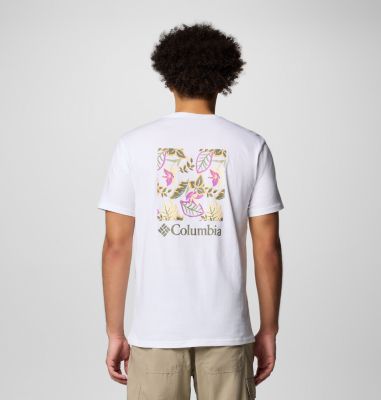 Men's North Cascades T-Shirt, Color: White, Pasteled Framed, image 1