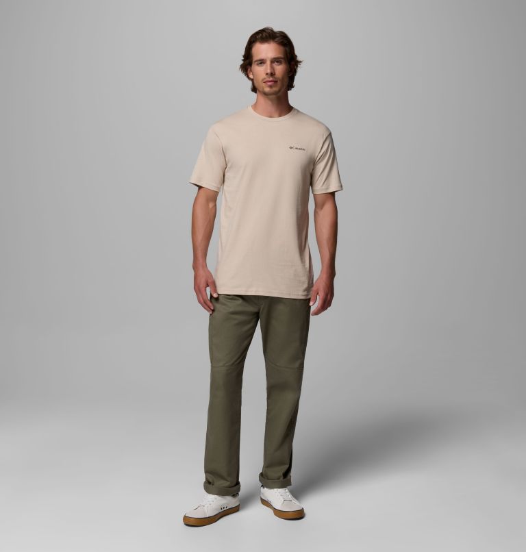 Men's North Cascades T-Shirt, Color: Dark Stone, Framed Treebark, image 2
