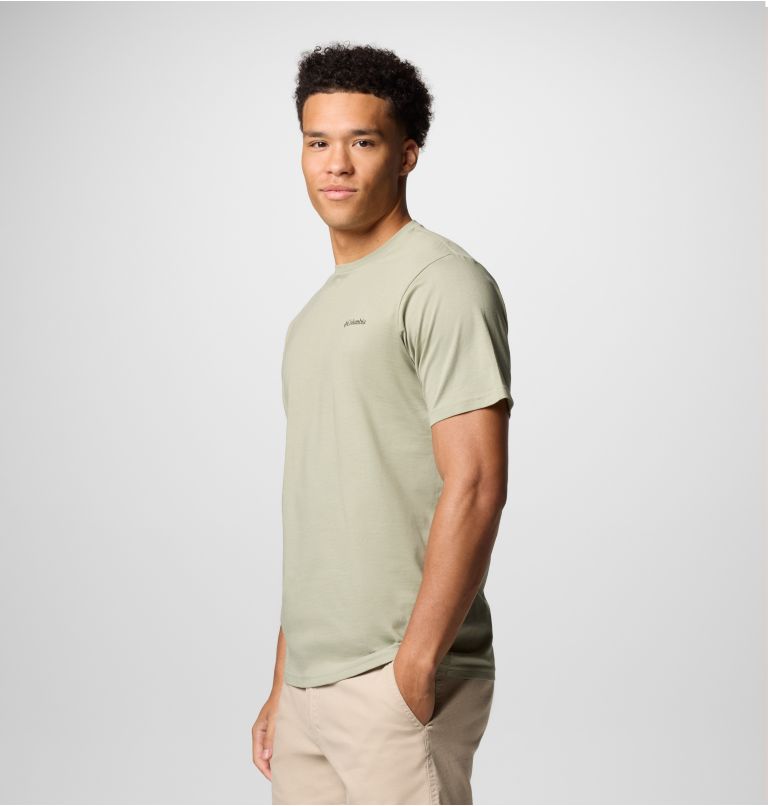 Camiseta de manga corta North Cascades para hombre, Color: Safari, Pasteled Framed, image 3