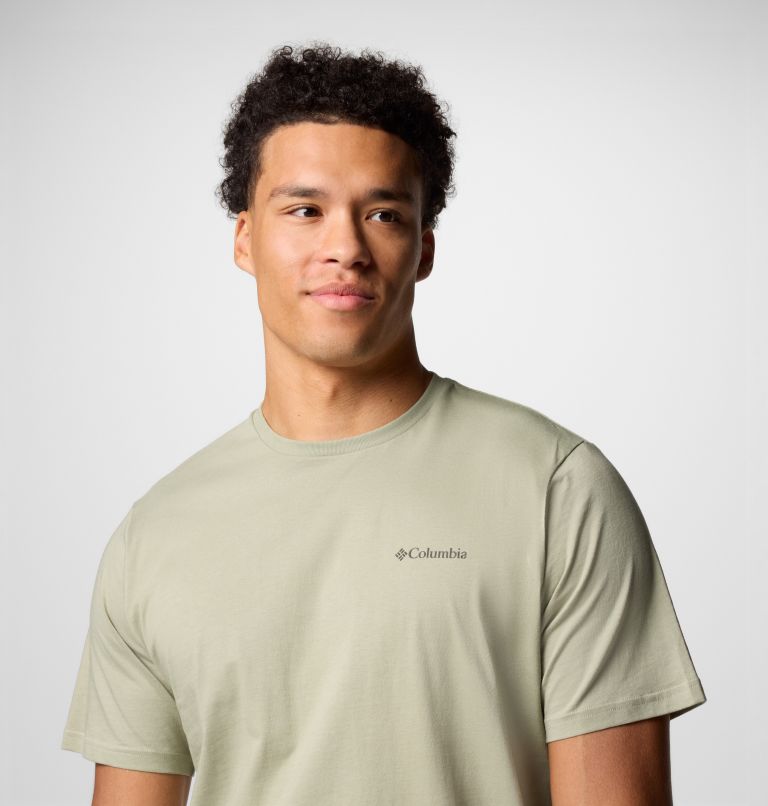 Camiseta de manga corta North Cascades para hombre, Color: Safari, Pasteled Framed, image 4