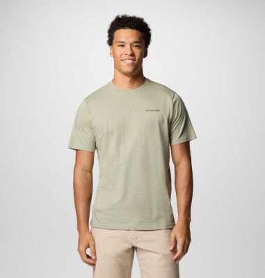 Men's North Cascades T-Shirt, Color: Safari, Pasteled Framed, image 12