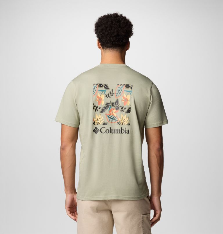 Camiseta de manga corta North Cascades para hombre, Color: Safari, Pasteled Framed, image 1