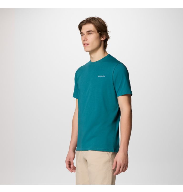 Camiseta de manga corta North Cascades para hombre, Color: River Blue, CSC Box Logo, image 3