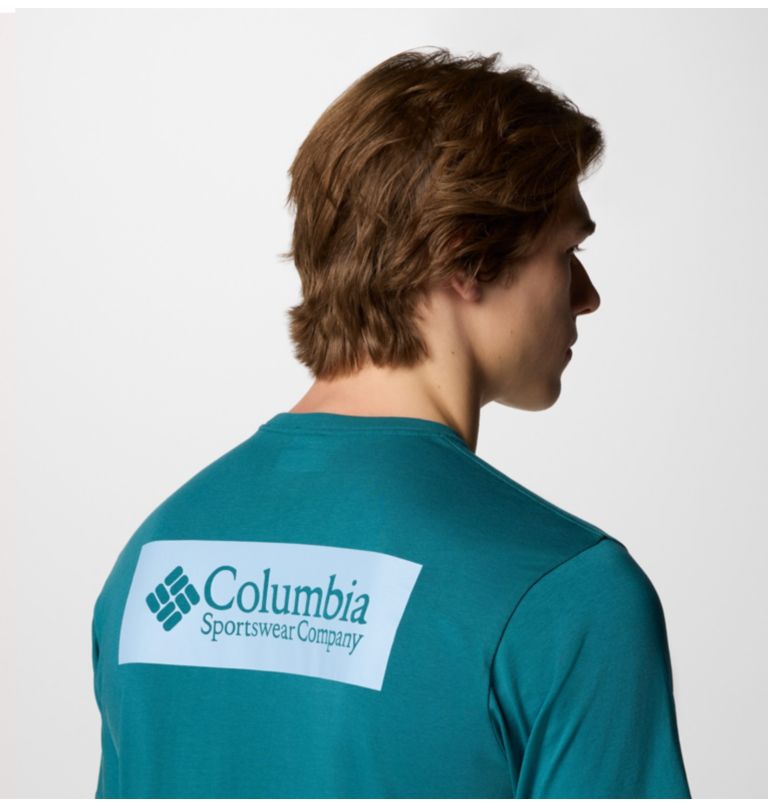 North Cascades Short Sleeve Tee, Color: River Blue, CSC Box Logo, image 5