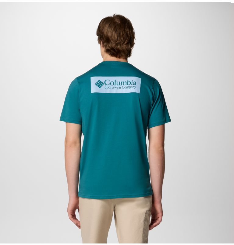 Camiseta de manga corta North Cascades para hombre, Color: River Blue, CSC Box Logo, image 1
