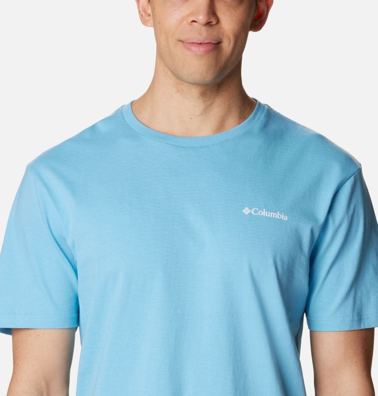 Camiseta de manga corta North Cascades para hombre, Color: Vista Blue, CSC Blanket Retro Box Grx, image 4