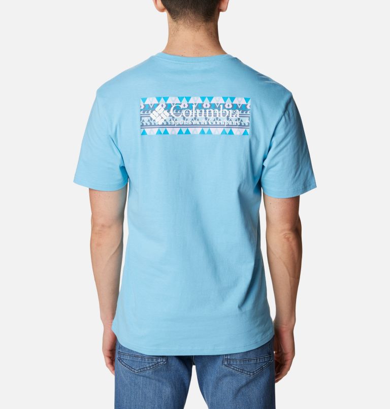 Thumbnail: Camiseta de manga corta North Cascades para hombre, Color: Vista Blue, CSC Blanket Retro Box Grx, image 2