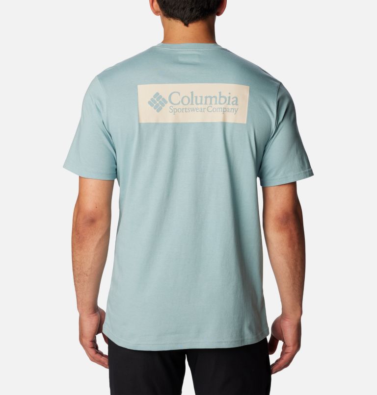Thumbnail: Men's North Cascades T-Shirt, Color: Stone Blue, CSC Box Logo, image 2