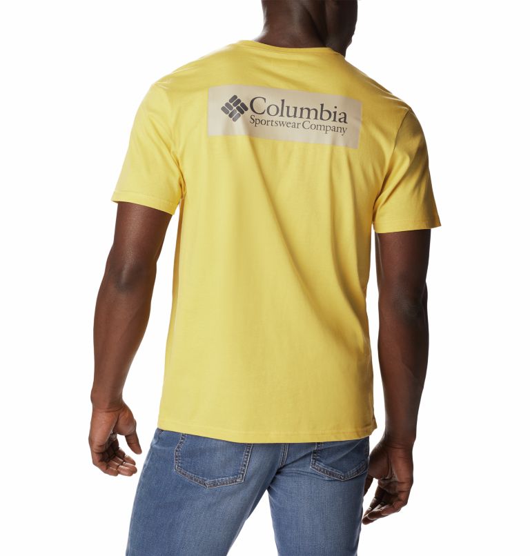 North Cascades Short Sleeve Tee | 742 | L, Color: Golden Nugget, Ancient Fossil, image 2