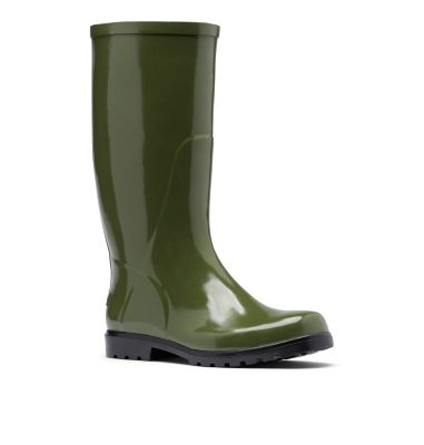 womens green rubber boots