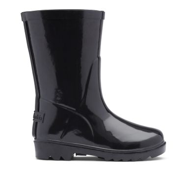 kids black rain boots