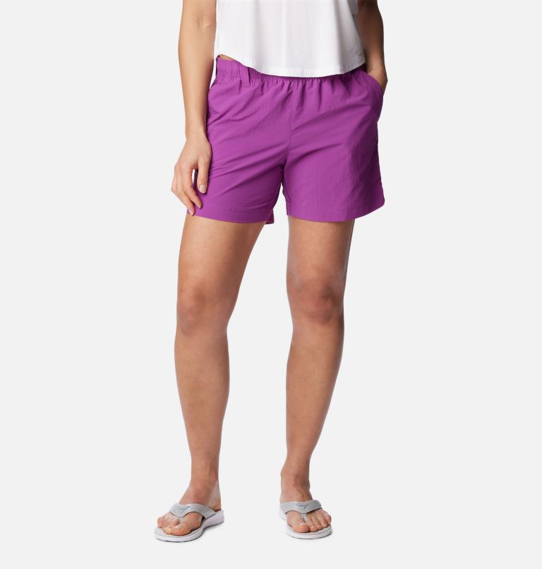 Women's PFG Backcast Water Shorts, Color: Berry Jam, image 1
