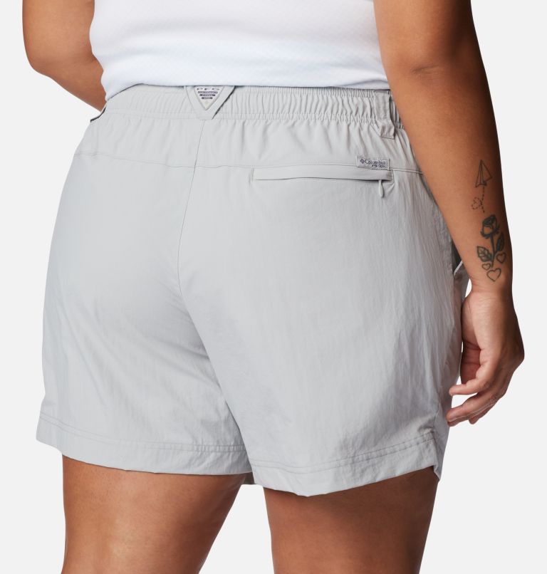 Women's PFG Backcast Water Shorts - Plus Size, Color: Cool Grey, image 5