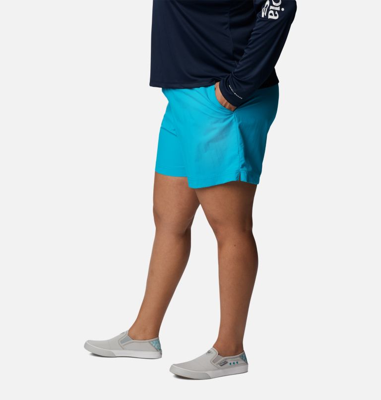 Women's PFG Backcast Water Shorts - Plus Size, Color: Ocean Teal, image 3