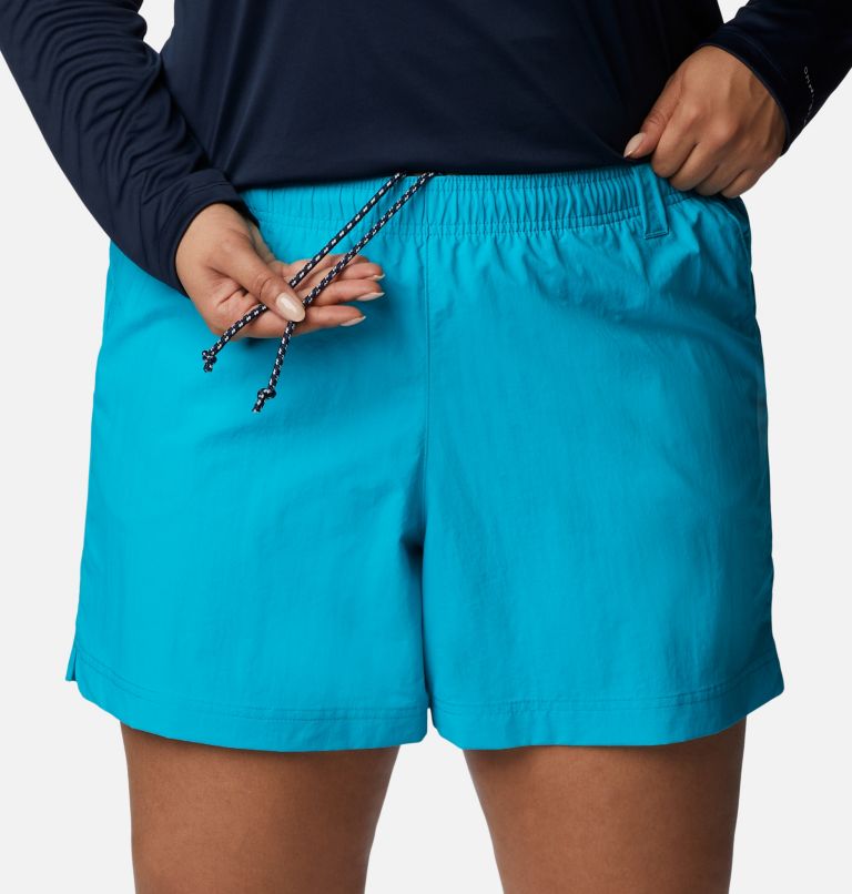 Thumbnail: Women's PFG Backcast Water Shorts - Plus Size, Color: Ocean Teal, image 4