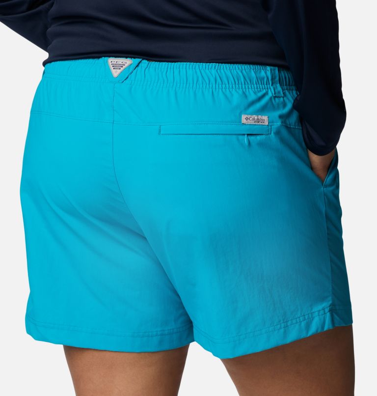 Thumbnail: Women's PFG Backcast Water Shorts - Plus Size, Color: Ocean Teal, image 5
