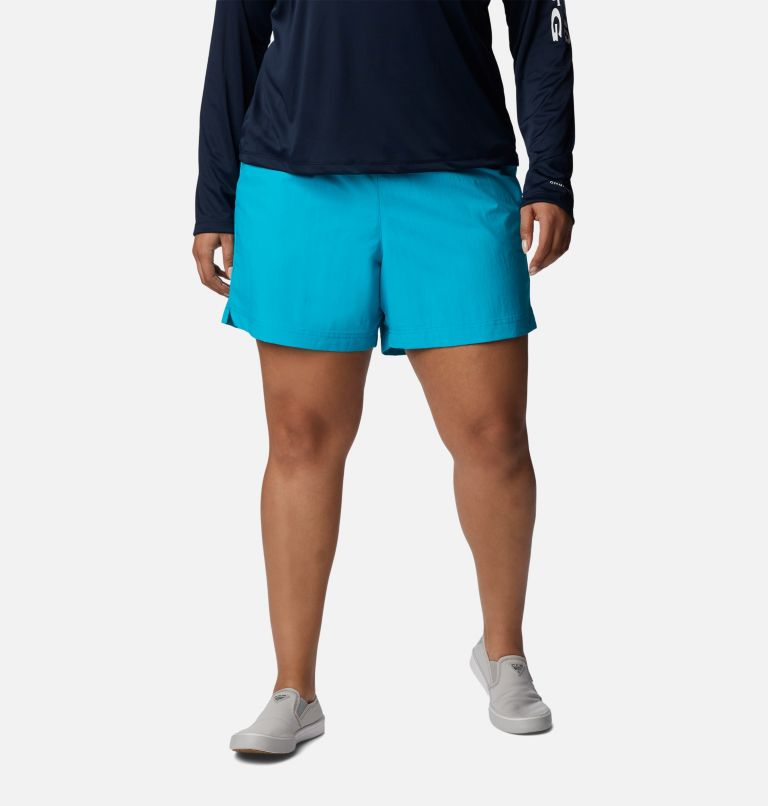 Women's PFG Backcast Water Shorts - Plus Size, Color: Ocean Teal, image 1