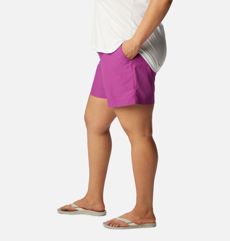 Women's PFG Backcast Water Shorts - Plus Size, Color: Berry Jam, image 3