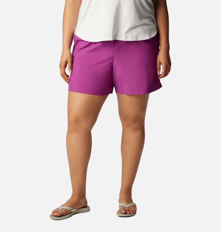 Women's PFG Backcast Water Shorts - Plus Size, Color: Berry Jam, image 1