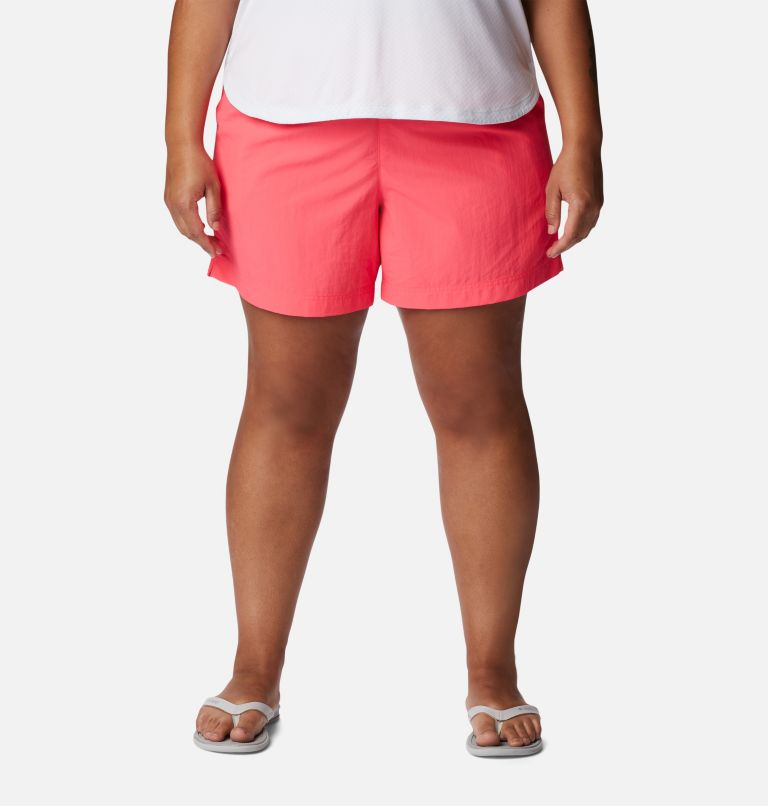 Women's PFG Backcast Water Shorts - Plus Size, Color: Neon Sunrise, image 1
