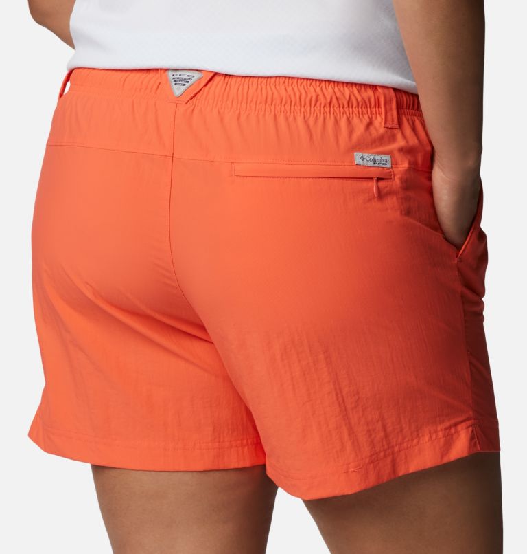 Thumbnail: Women's PFG Backcast Water Shorts - Plus Size, Color: Corange, image 5
