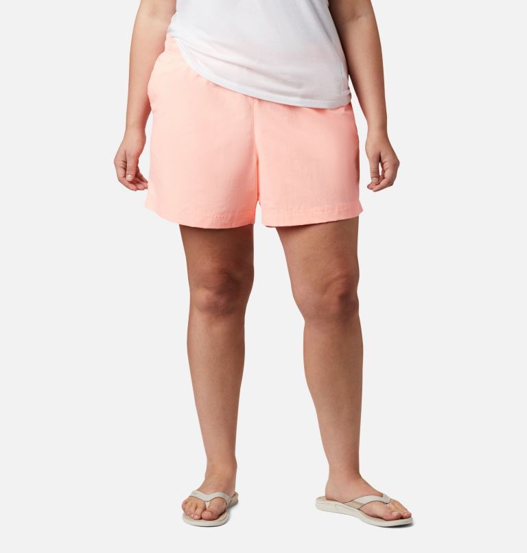 Thumbnail: Women's PFG Backcast Water Shorts - Plus Size, Color: Tiki Pink, image 1