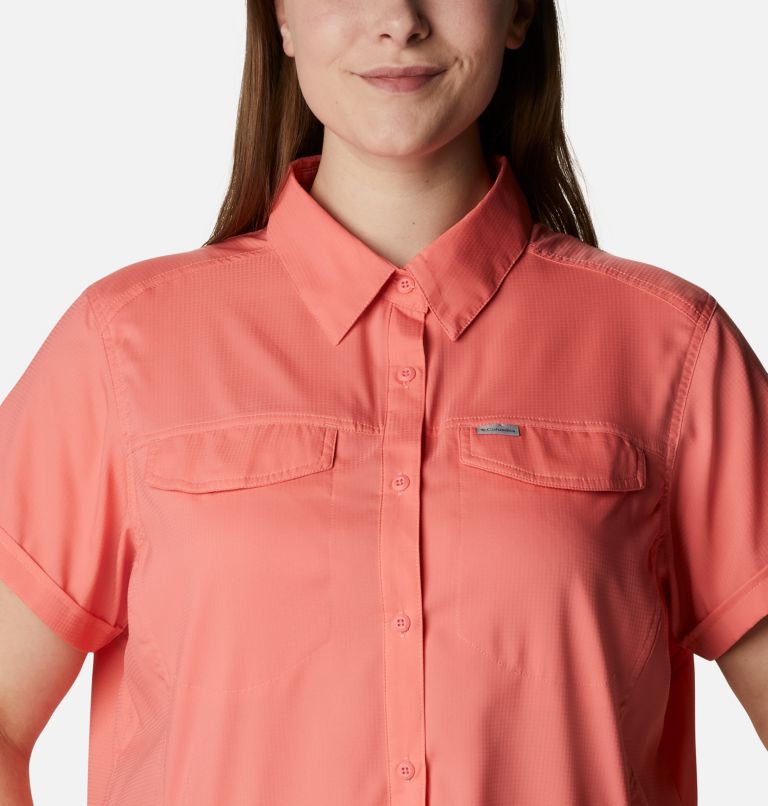 Thumbnail: Women's Silver Ridge Lite Short Sleeve Shirt, Color: Salmon, image 4