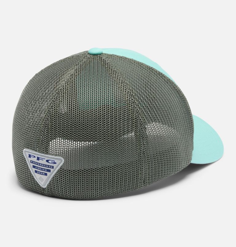 PFG Fish Flag Mesh Ball Cap, Color: Gulf Stream, Cypress, US Fish Flag, image 2