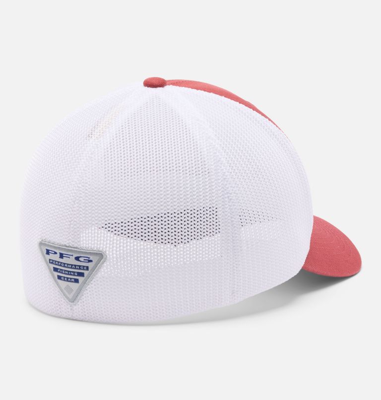 PFG Fish Flag Mesh Ball Cap, Color: Dusty Crimson, White, Nocturnal, image 2