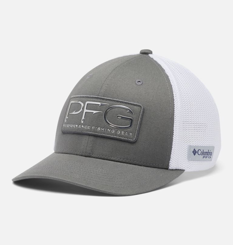 PFG Hooks Mesh Ball Cap - High Crown, Color: Titanium, Silver