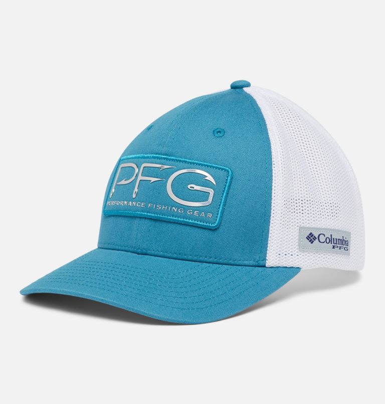 PFG Hooks Mesh Ball Cap - Mid Crown, Color: Deep Marine, Silver, image 1