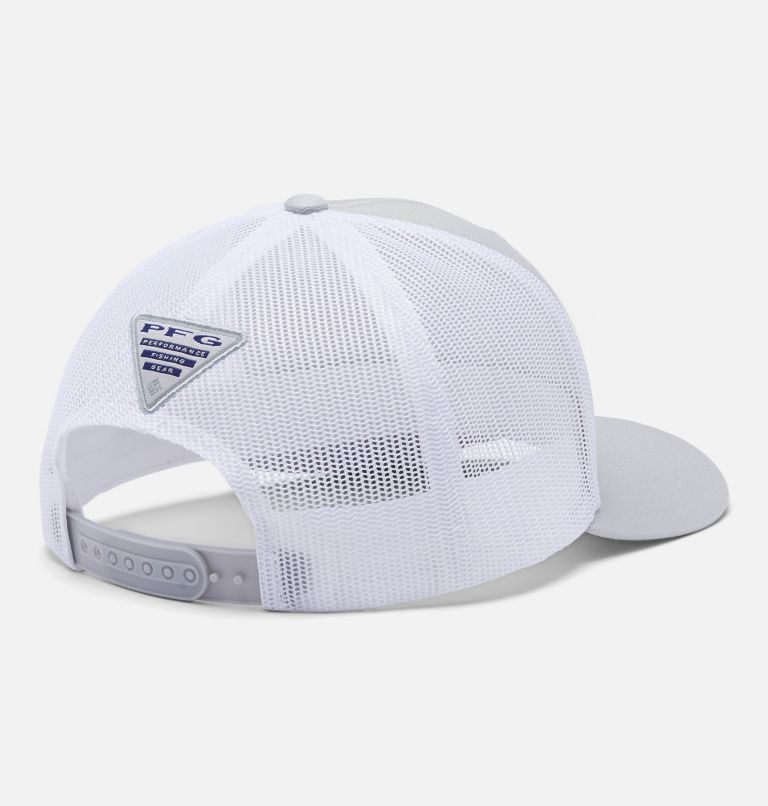 PFG Fish Flag Mesh Snap Back - High | 019 | O/S, Color: Cool Grey, White, US Fish Flag, image 2