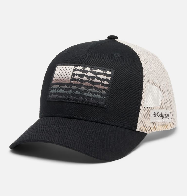 PFG Fish Flag Mesh Snapback, Color: Black, Dark Stone, image 1