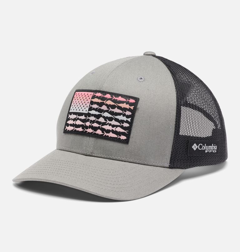 PFG Fish Flag Mesh Snap Back - High | 051 | O/S, Color: Titanium, Black, image 1