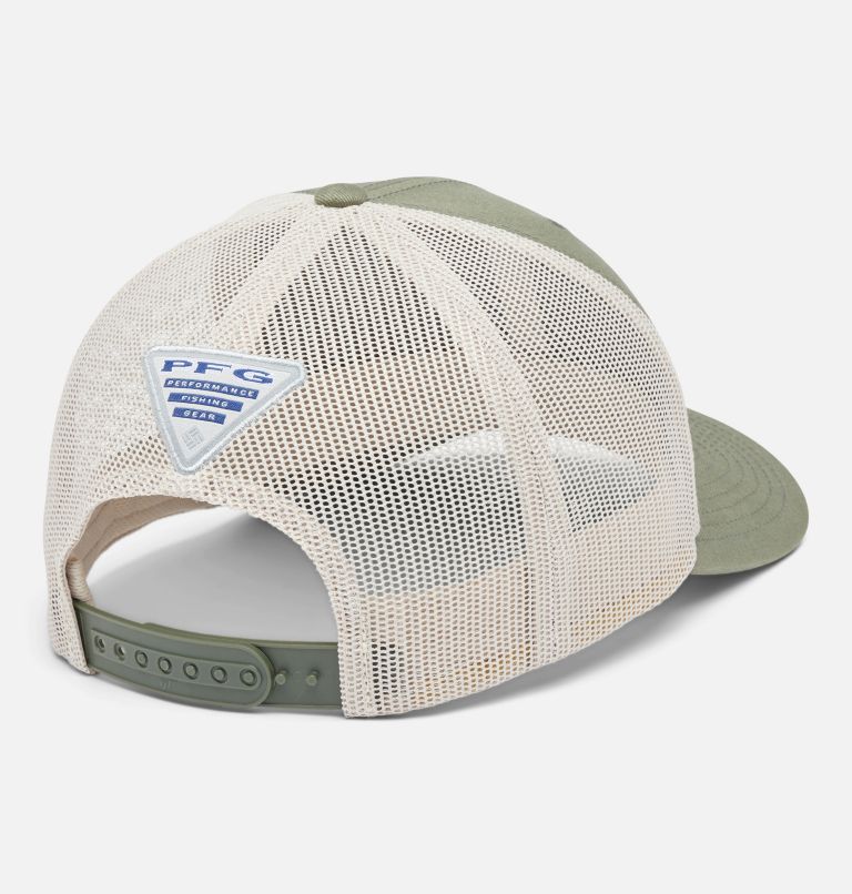 PFG Fish Flag Mesh Snapback, Color: Cypress, Fossil, image 2