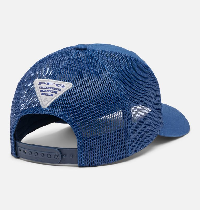 PFG Fish Flag Mesh Snapback, Color: Carbon, Collegiate Navy, image 2