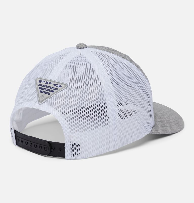 PFG Mesh Snap Back Hooks Ball Cap, Color: Cool Grey Heather, Black, image 2