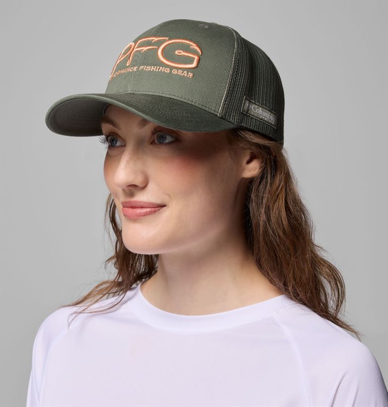 PFG Mesh Snap Back Hooks Ball Cap, Color: Cypress, image 5