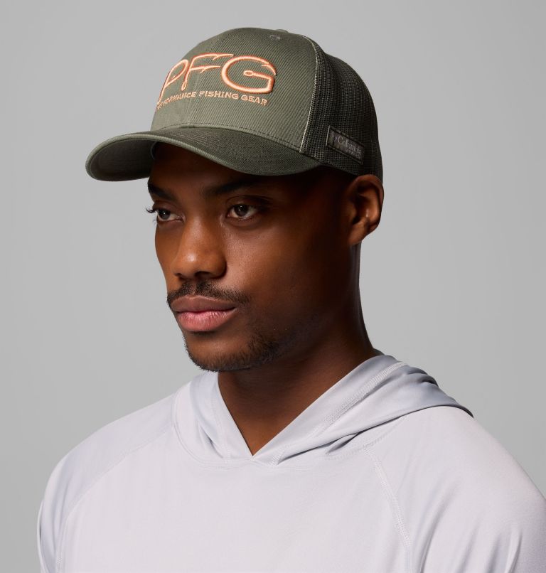 PFG Mesh Snap Back Hooks Ball Cap, Color: Cypress, image 3