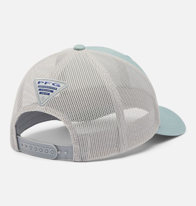 PFG Mesh Snap Back Hooks Ball Cap – High Crown, Color: Crushed Blue, Cool Grey, image 2