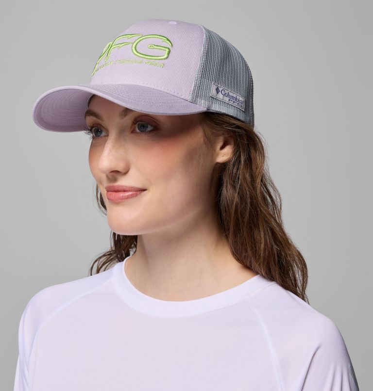 PFG Mesh Snap Back Hooks Ball Cap, Color: Lavender Pearl, image 5