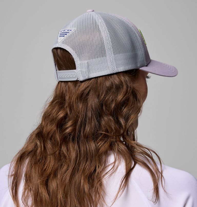 PFG Mesh Snap Back Hooks Ball Cap, Color: Lavender Pearl, image 6