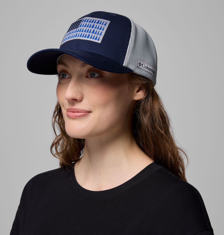 Columbia Mesh Tree Flag Ball Cap, Color: Collegiate Navy, image 6