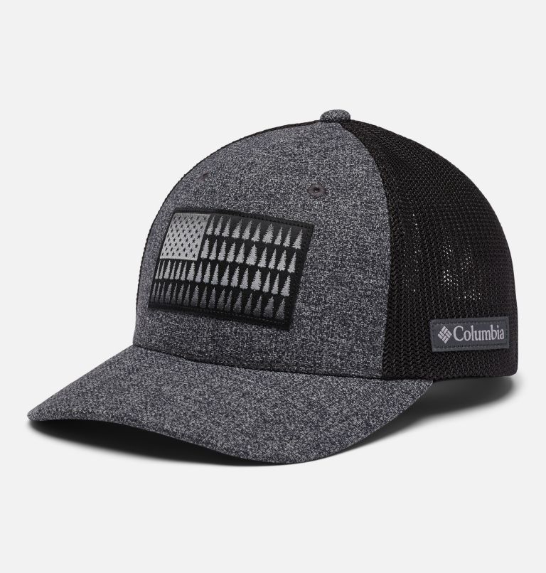 Thumbnail: Columbia Tree Flag Mesh Ball Cap - Mid Crown, Color: Grill Heather, image 1