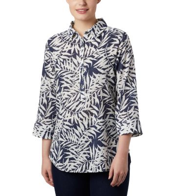 Tunique &agrave; Enfiler Summer Ease&trade; Femme Summer Ease&trade; Popover Tunic | 693 | XS, Nocturnal Wispy Bamboo Print, front